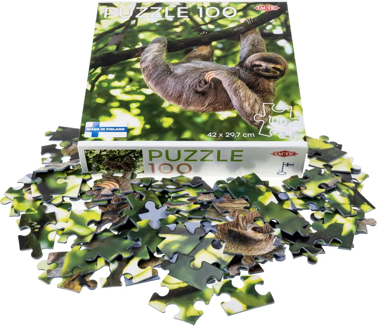 Tactic Sloth Hanging on Tree Puzzel 100 Stuks - Luiaard