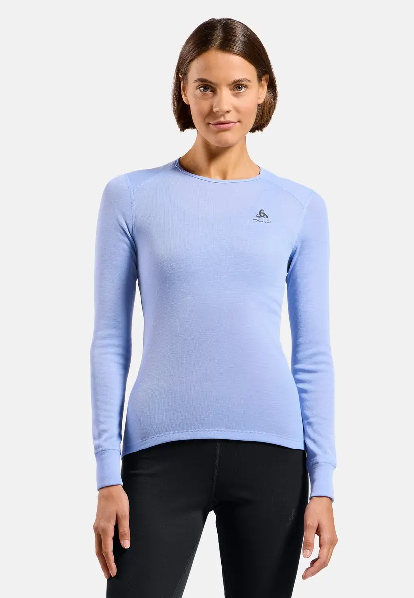 ODLO Active Warm Thermoshirt Dames - 2 Stuks - Zwart/Lichtblauw S
