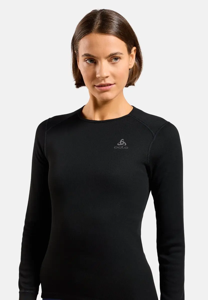 ODLO Active Warm Thermoshirt Dames - 2 Stuks - Zwart/Lichtblauw S
