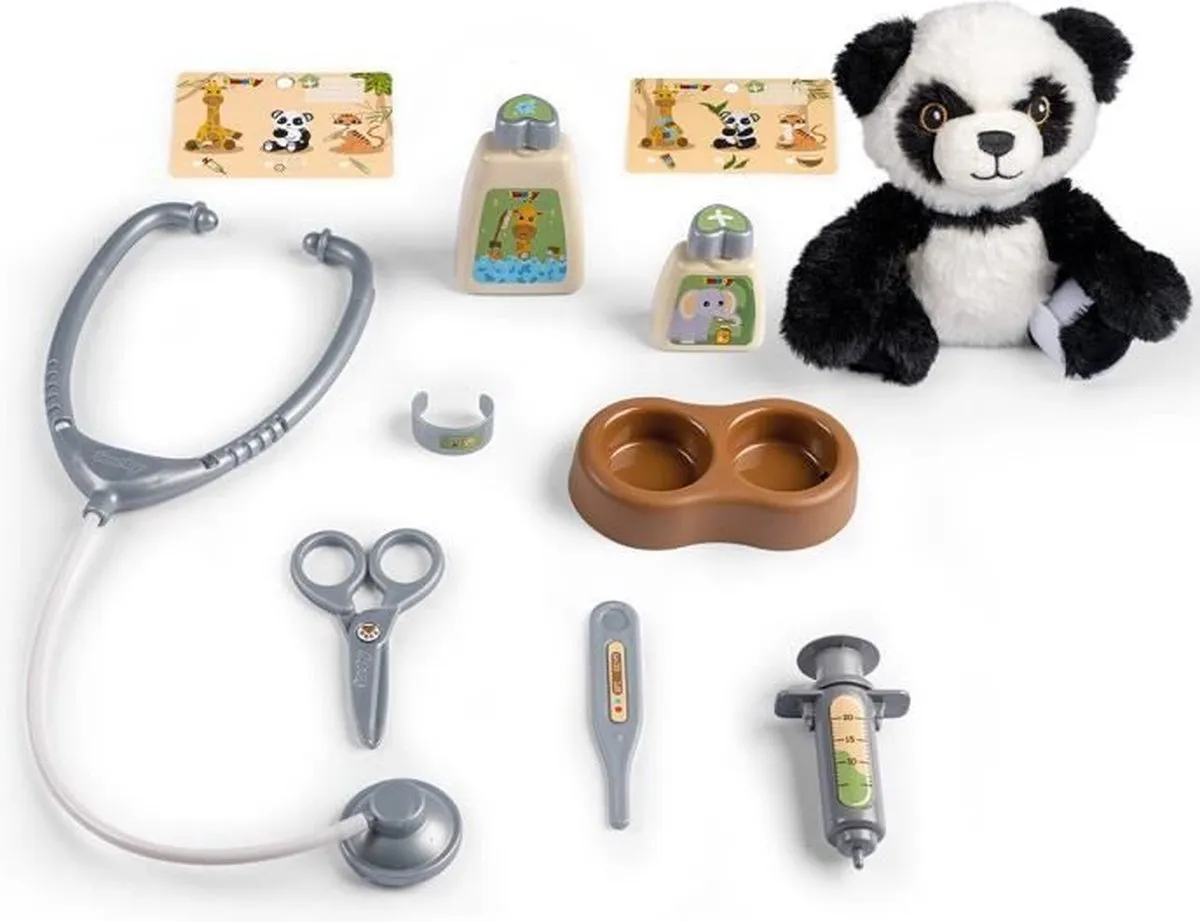 Smoby Dierenverzorger Reismand Panda - 12-delig Multicolor