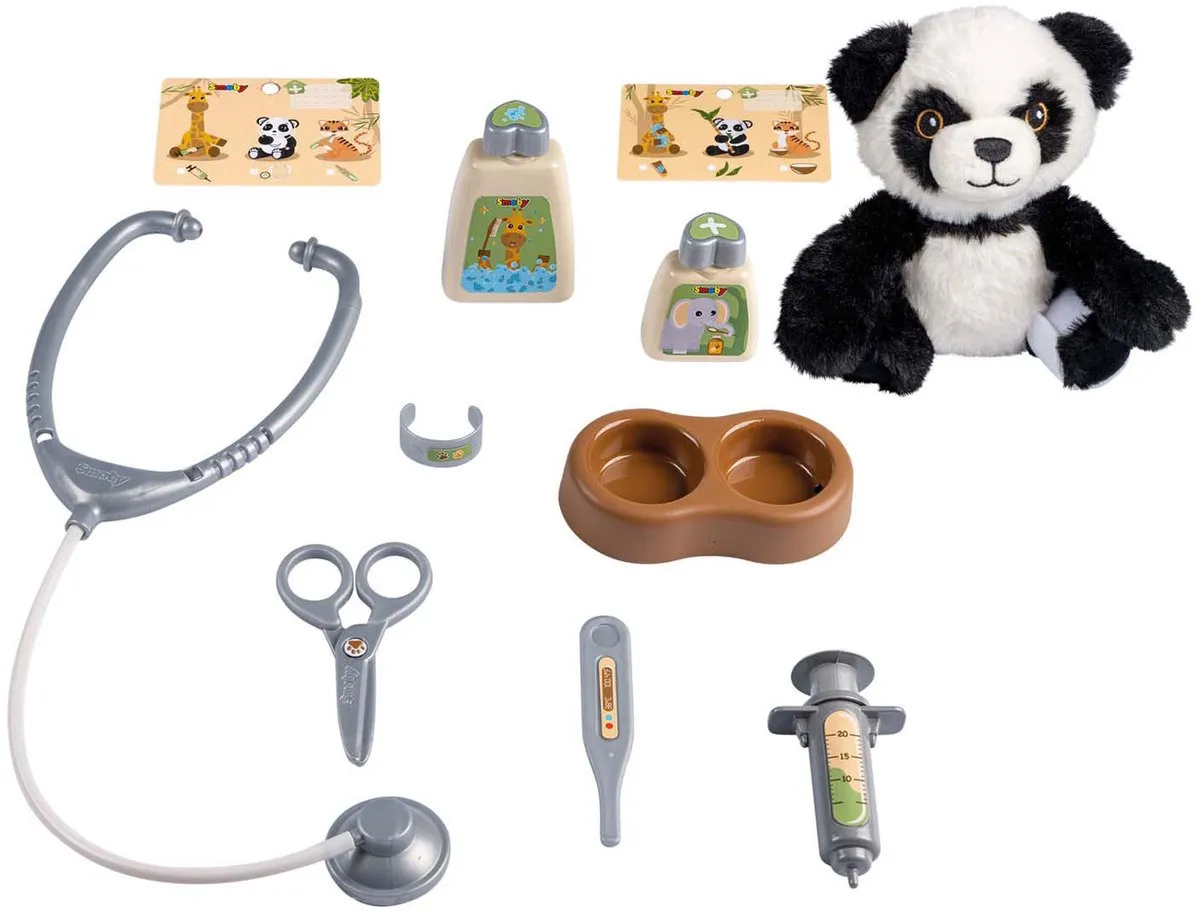 Smoby Dierenverzorger Reismand Panda - 12-delig Multicolor