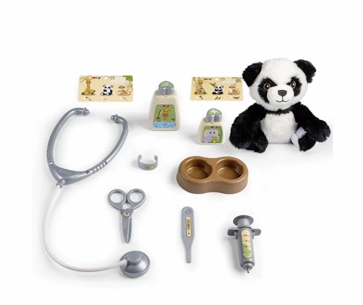 Smoby Dierenverzorger Reismand Panda - 12-delig Multicolor