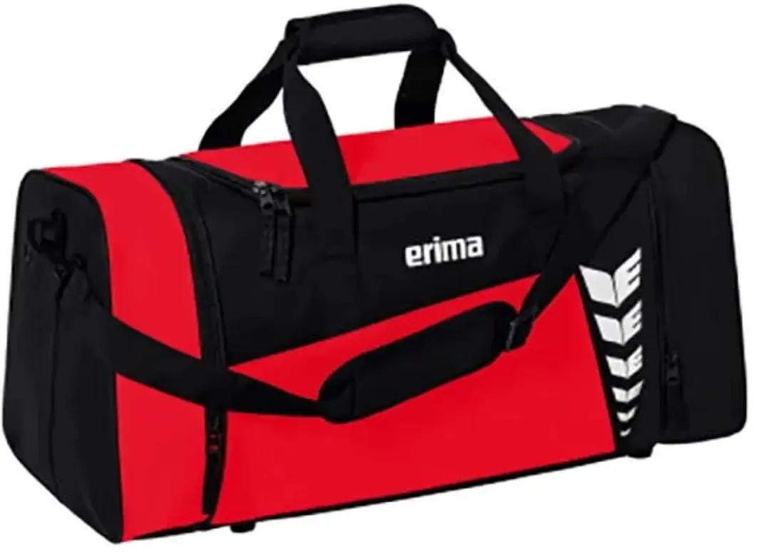 Erima Six Wings Sporttas S - 3 Vakken - Zwart/Rood