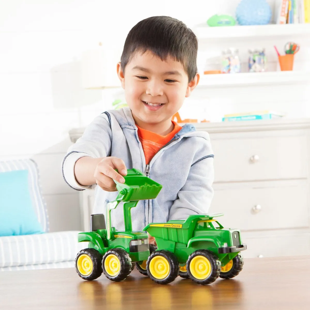 Tomy John Deere Kiepwagen & Graafmachine Speelset B35874 - Groen