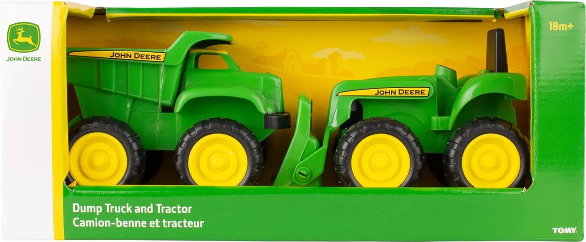 Tomy John Deere Kiepwagen & Graafmachine Speelset B35874 - Groen - afbeelding 6 van 6