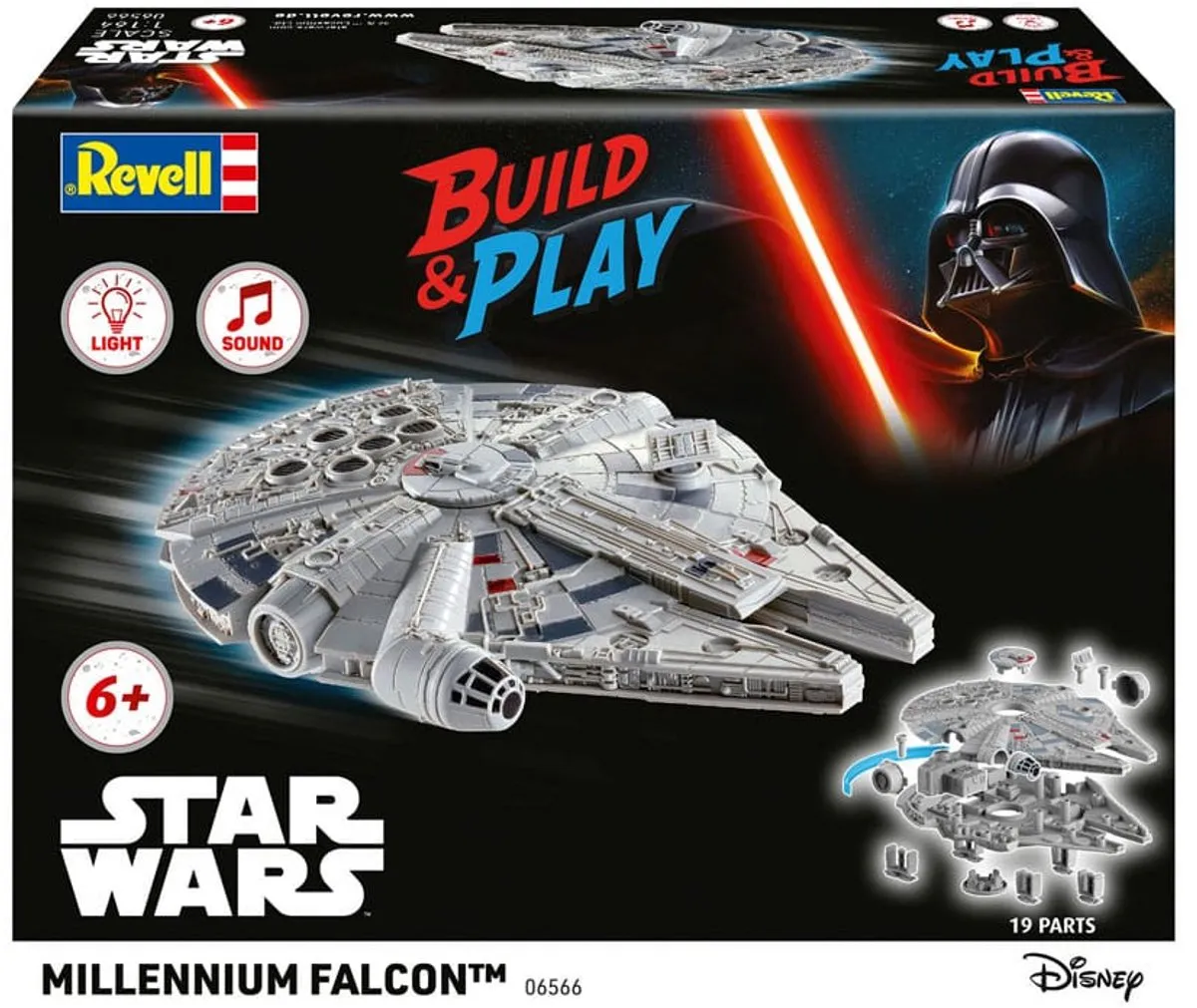 Revell Star Wars Millennium Falcon Modelbouwpakket 1:144 - Licht & Geluid - 19 Onderdelen