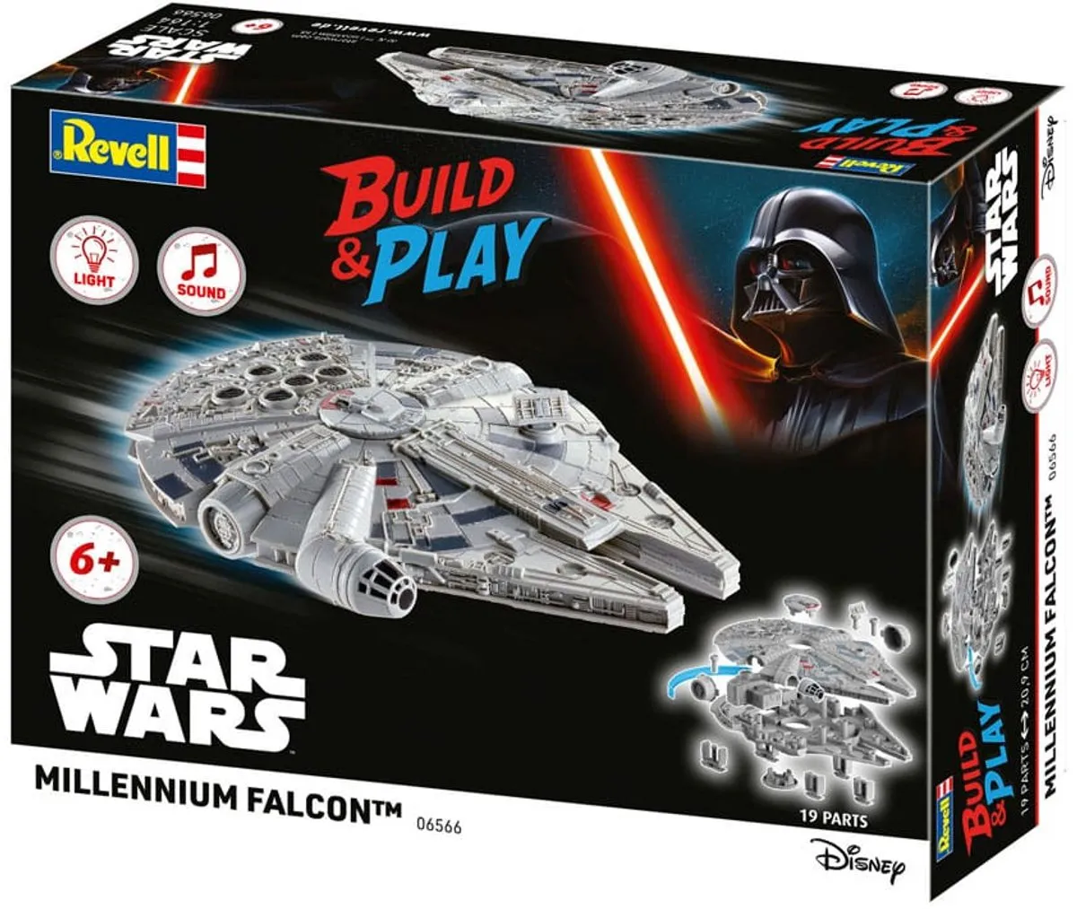 Revell Star Wars Millennium Falcon Modelbouwpakket 1:144 - Licht & Geluid - 19 Onderdelen