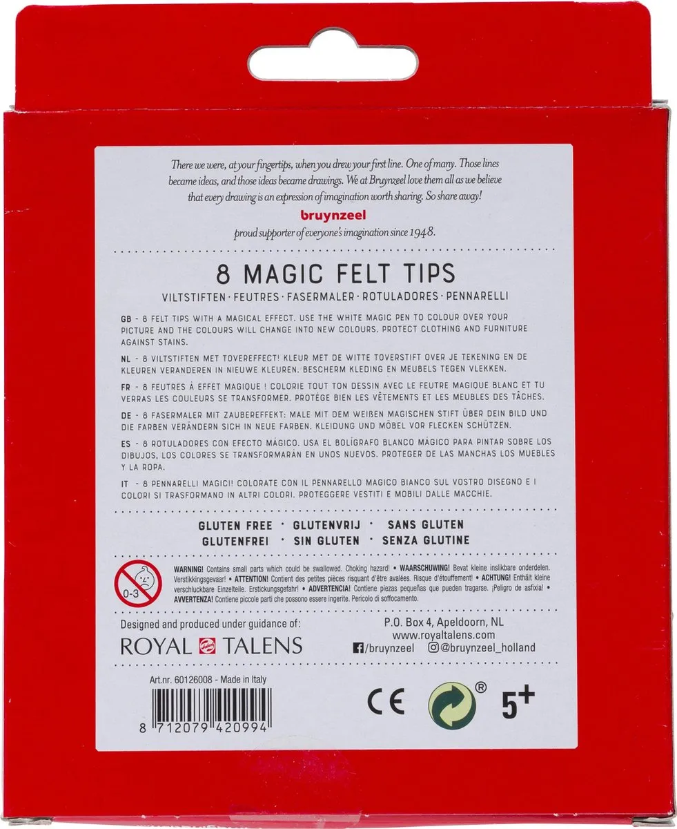 Bruynzeel Kids Magic Viltstiften - 8 Stuks Assorti