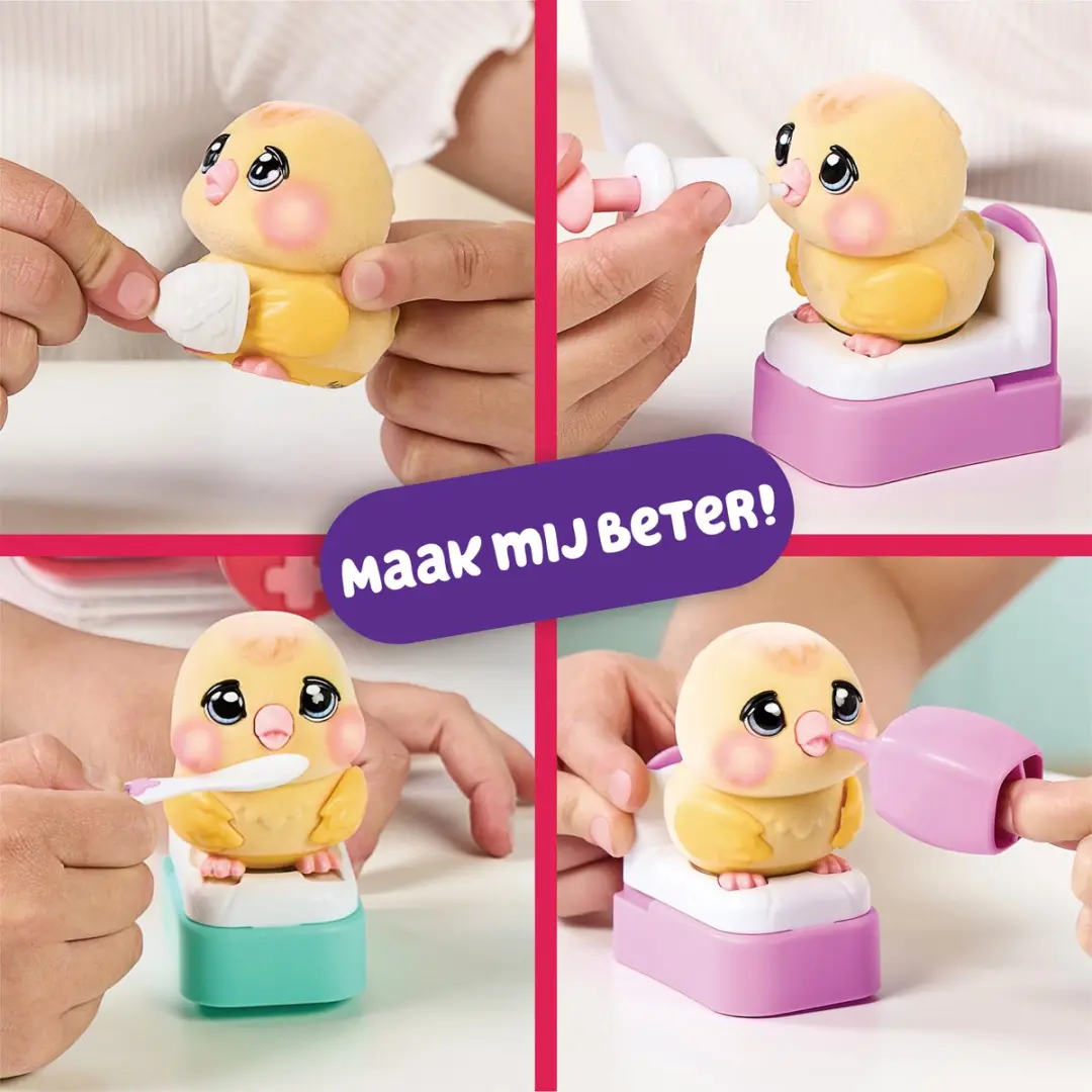 Little Live Pets Ouchies Interactief Kuikentje Chirpy MS26791 - Geel