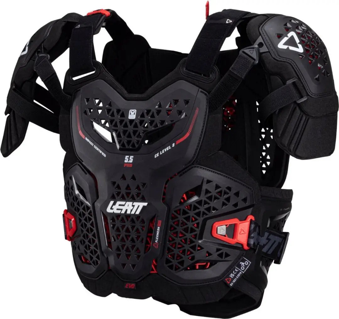 Leatt 5.5 Pro Evo Zwarte Borstbeschermer -