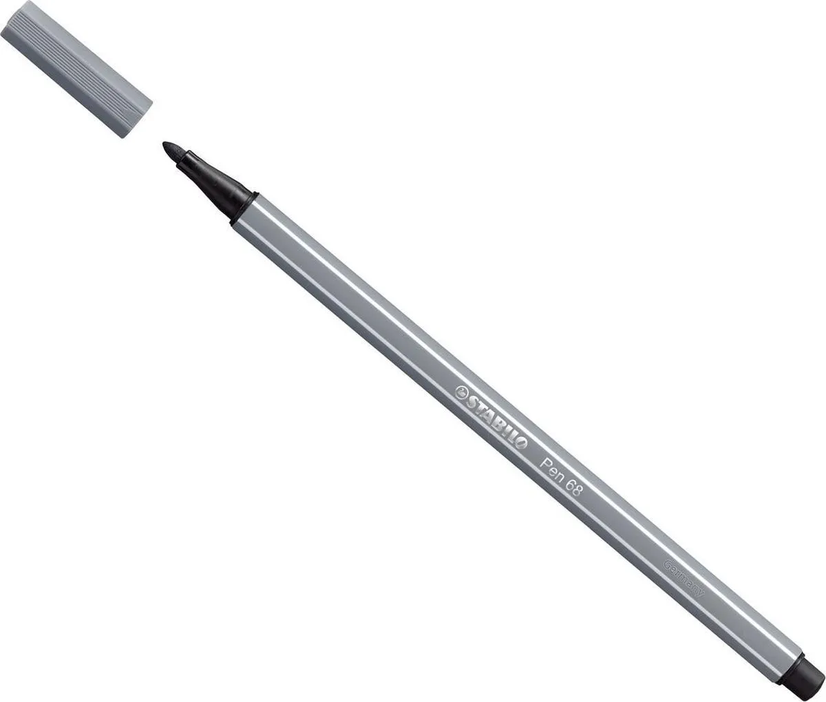 STABILO Pen 68 Viltstift Donkergrijs