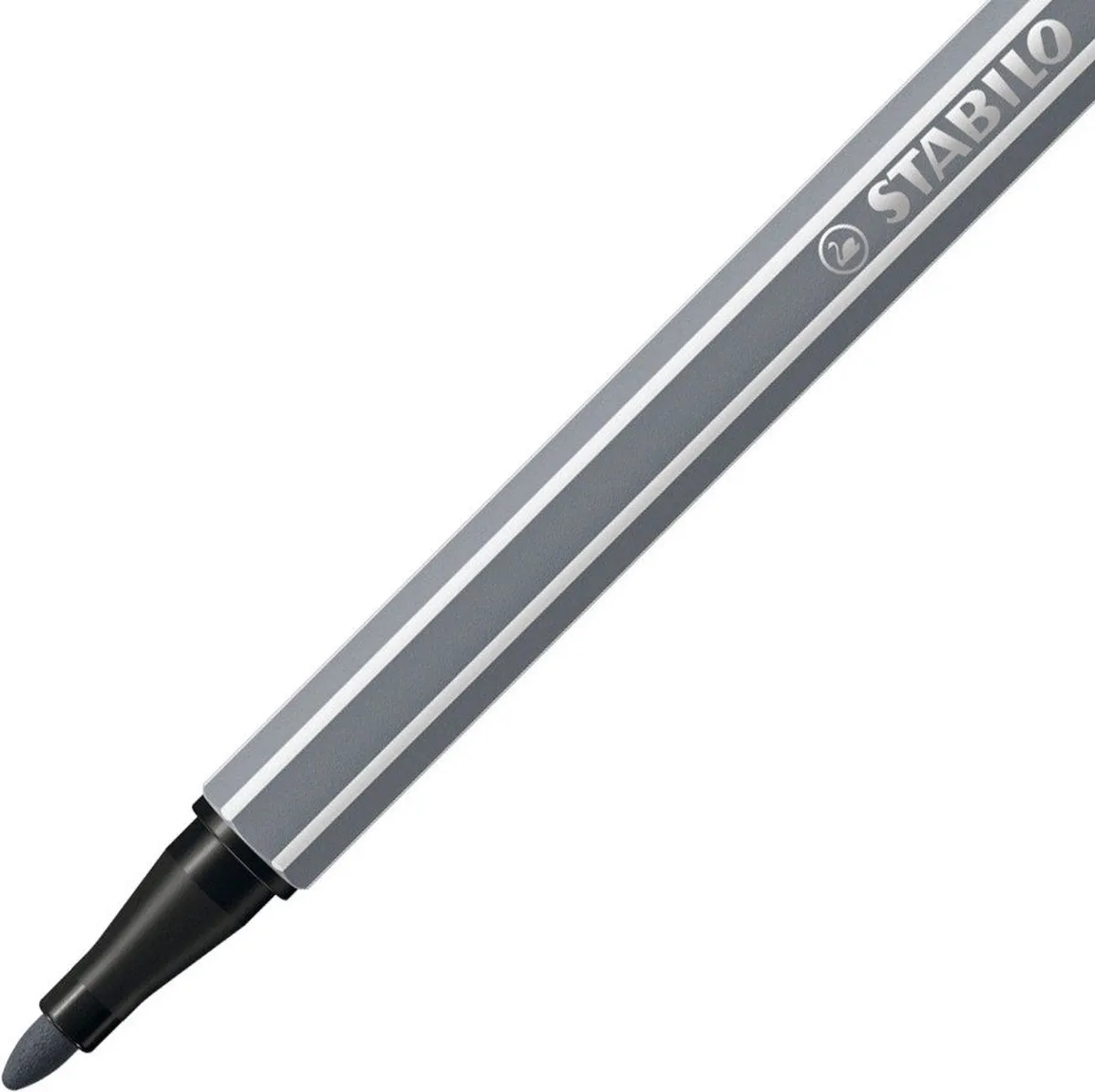 STABILO Pen 68 Viltstift Donkergrijs
