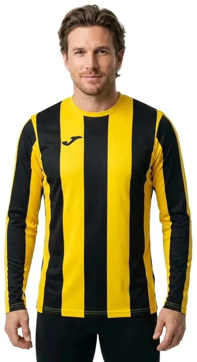 Joma Inter Classic T-shirt Lange Mouwen - Geel/Zwart 2XL