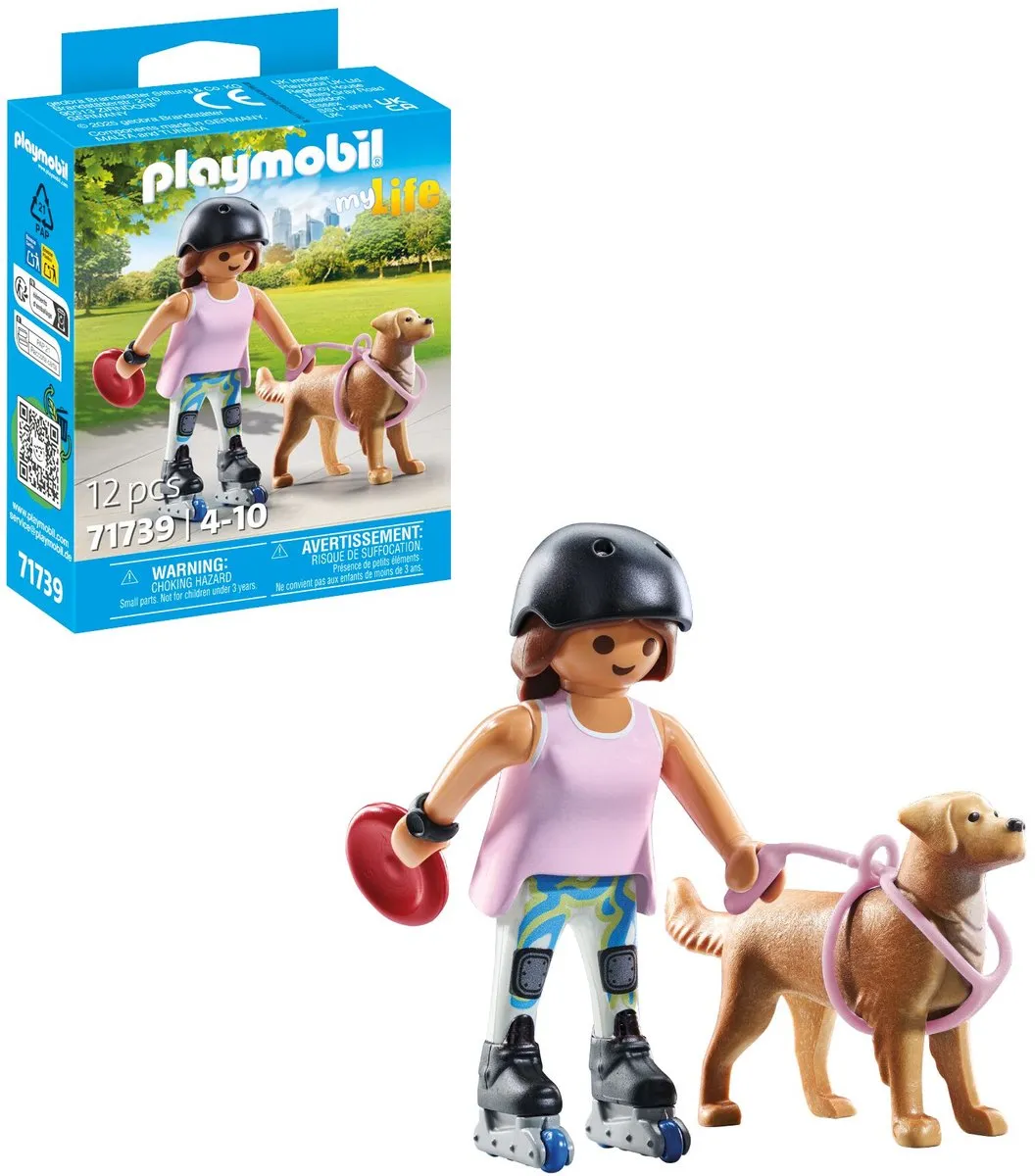 Playmobil My Life Schaatser met Retriever 71739 - Multicolor