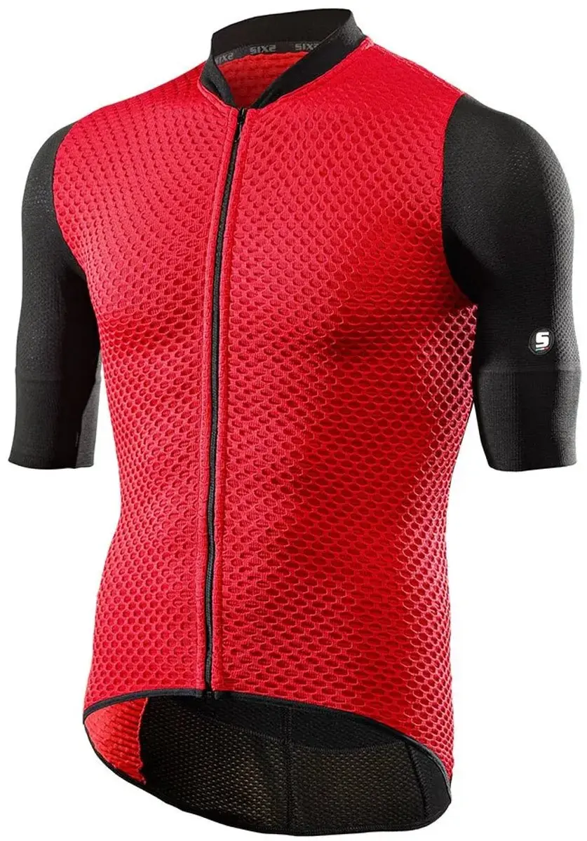 Sixs Hive Korte Mouw Wielertrui - 2XL - Rood