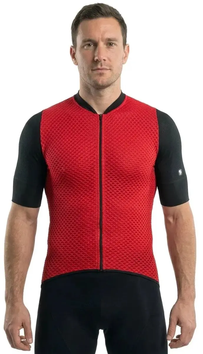 Sixs Hive Korte Mouw Wielertrui - 2XL - Rood