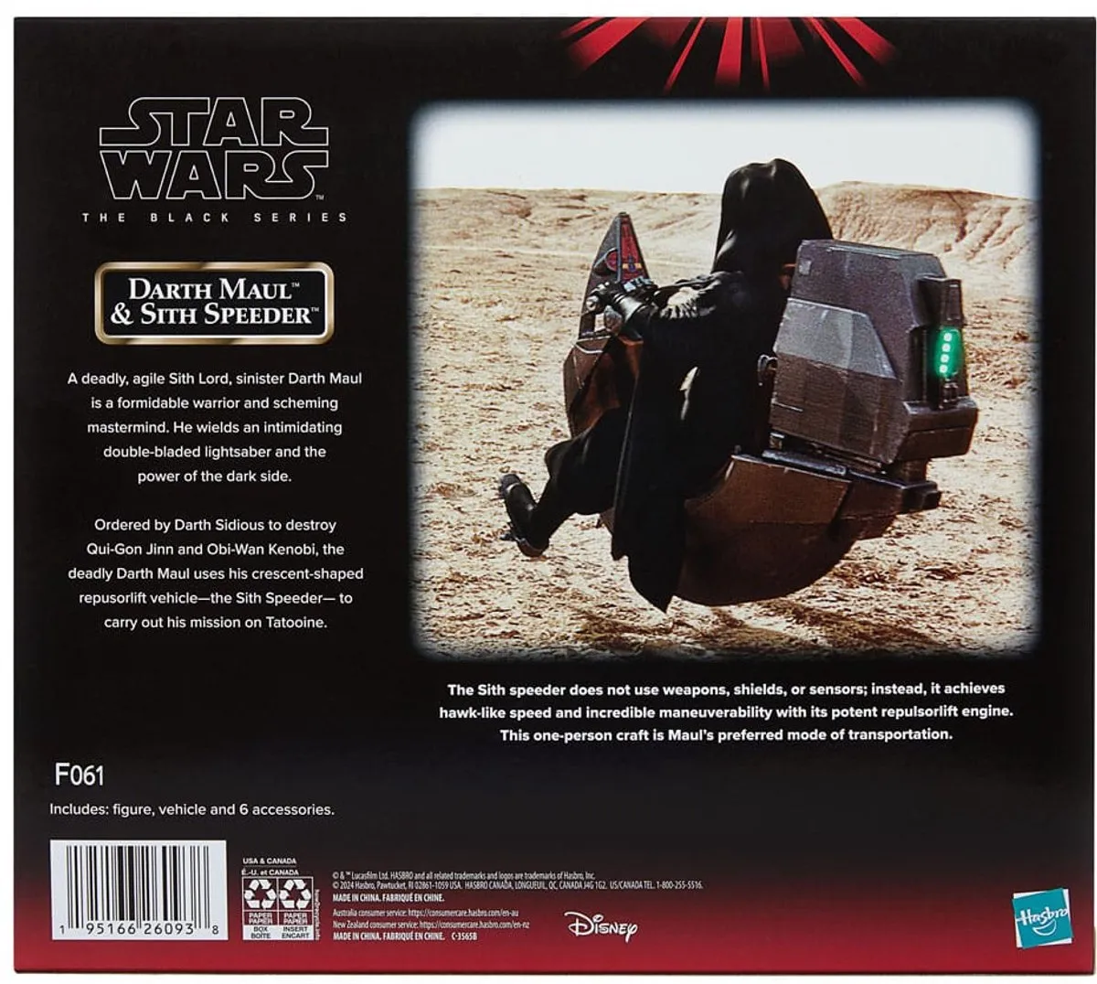Hasbro Star Wars Black Series Darth Maul Sith Speeder - HASG0328 - Multicolor