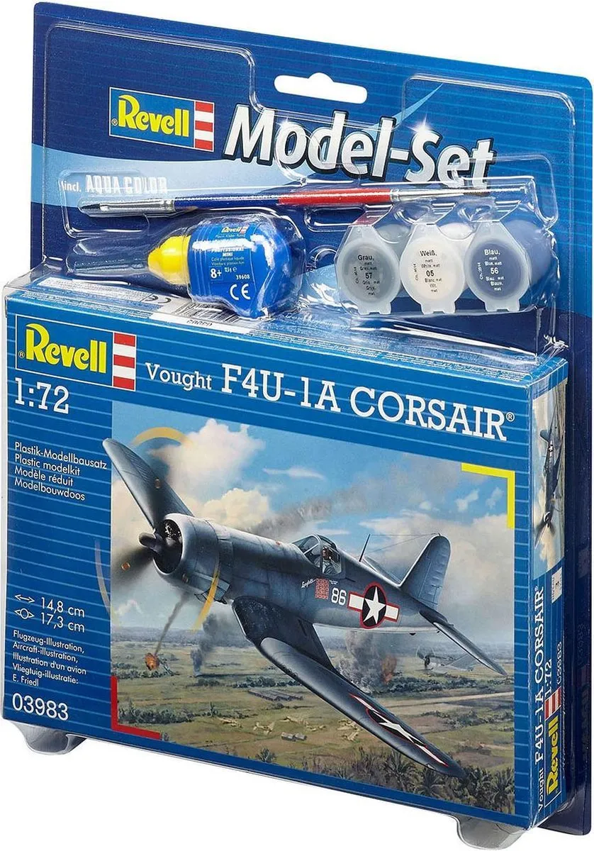 Revell Vought F4U-1D Corsair Modelbouwpakket 1:72 - 63 Onderdelen - Multi