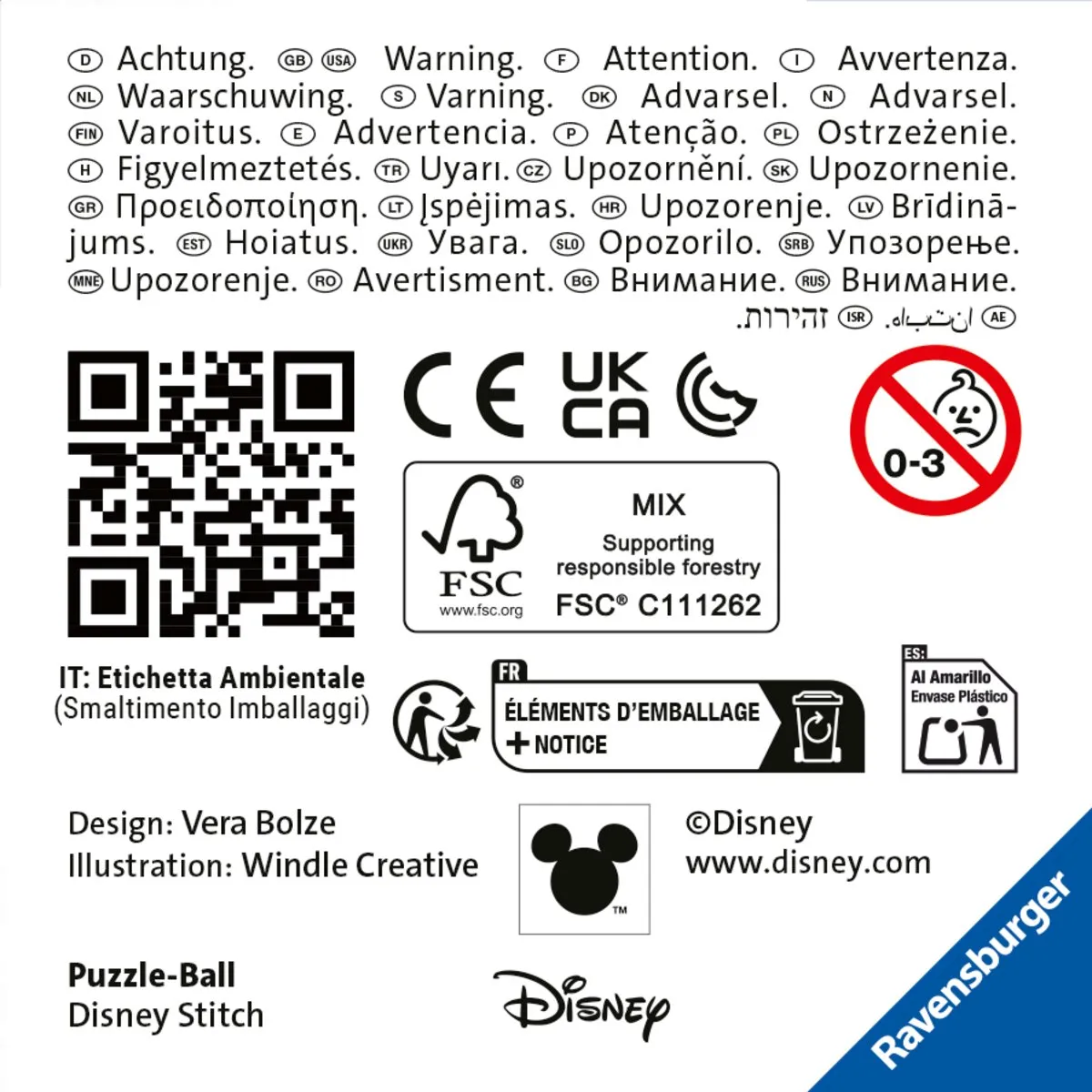 Ravensburger Disney Stitch 3D Puzzelbal 55 Stukjes - MPN 11597