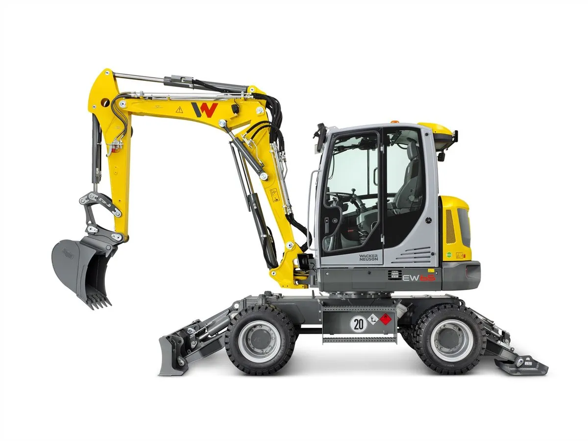 SIKU 3560 Graafmachine Wacker Neuson EW65 - 1:50 - Geel