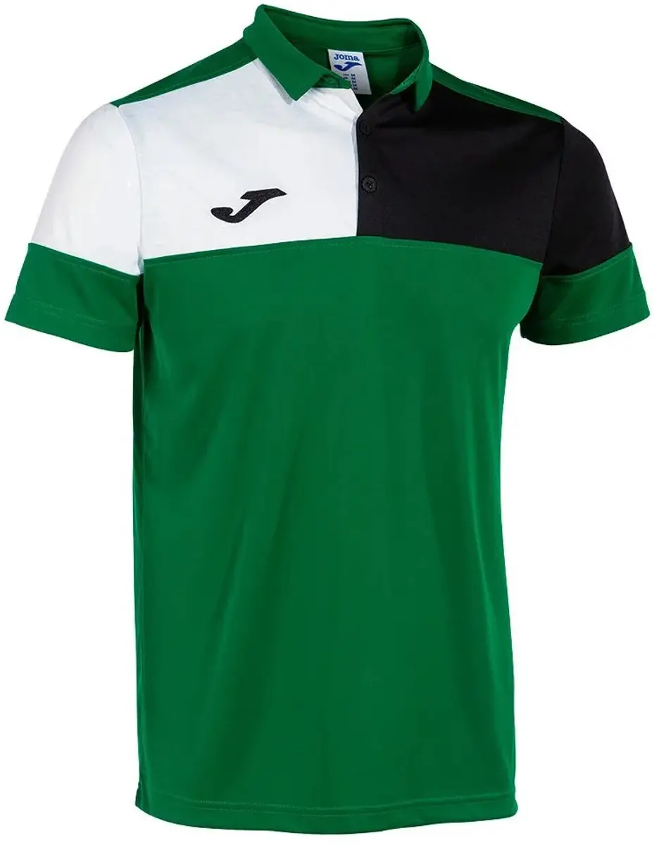 Joma Crew V Korte Mouw Poloshirt Groen 12-14 Years Jongen