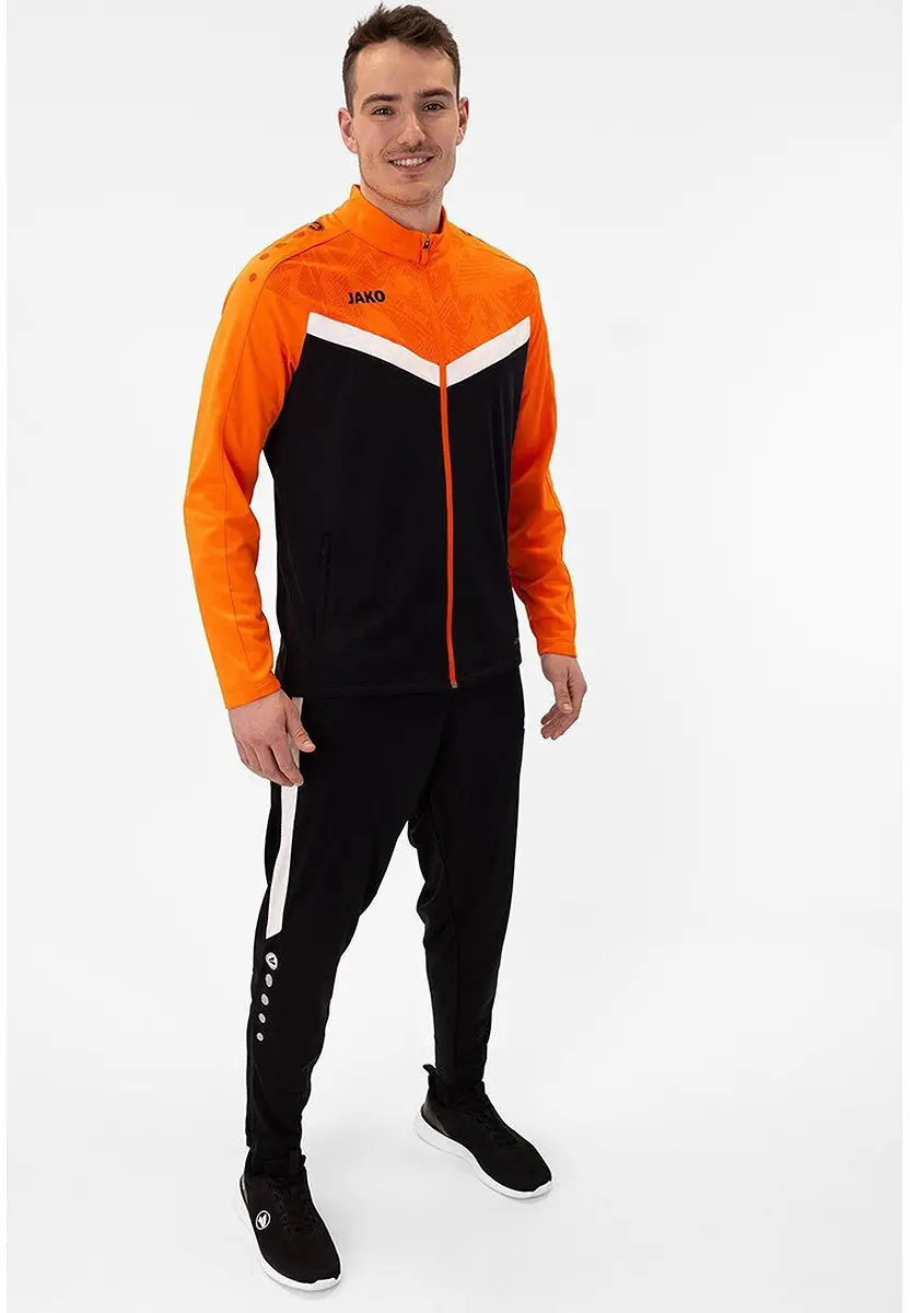 Jako Iconic Polyestervest Heren - Zwart/Fluo Oranje L