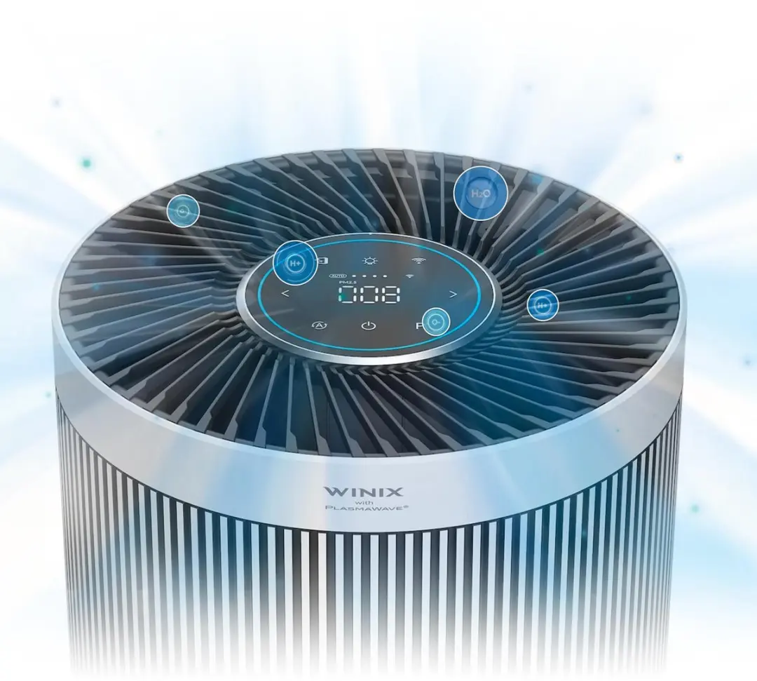 Winix T800 Wifi Luchtreiniger - 500m³/u - 120m² - Wit/Grijs - afbeelding 4 van 6
