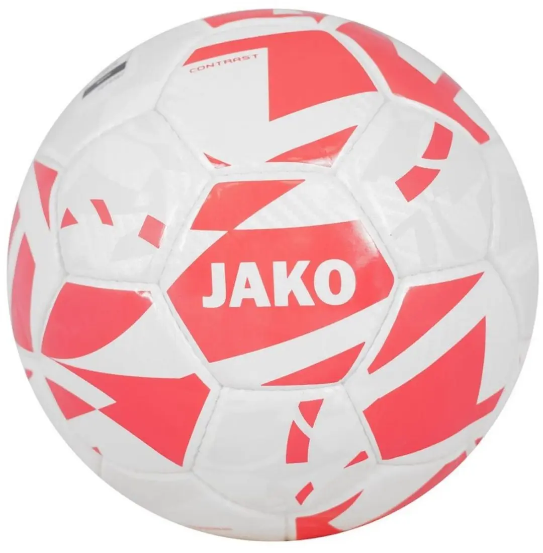 Jako Contrast Trainingsbal Maat 4 - Wit/Koraal - afbeelding 3 van 3
