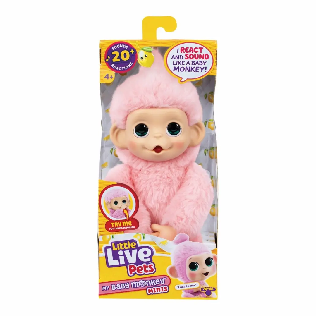 Little Live Pets My Baby Monkey Minis 'Luna Lemon' - Roze