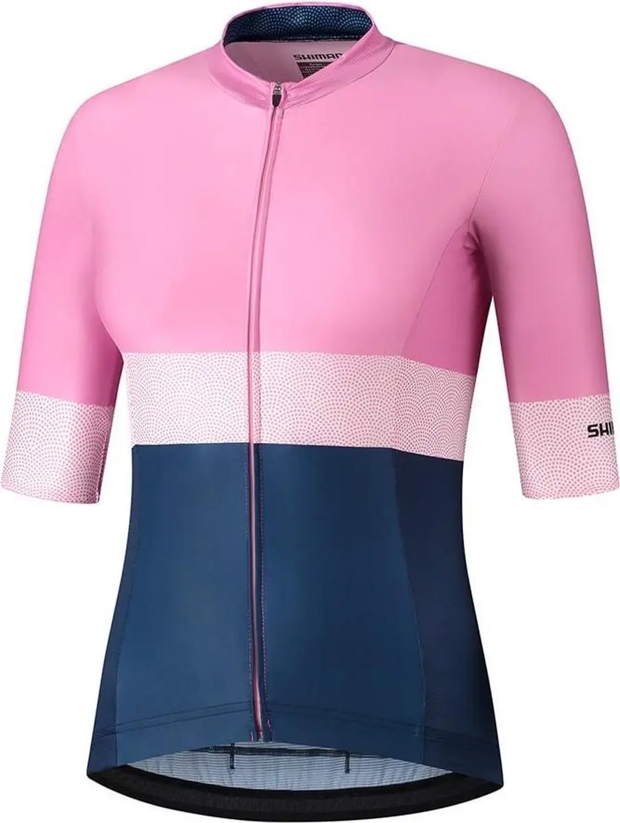 Shimano Yuri Fietsshirt Roze Blauw Dames-S