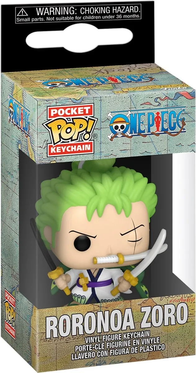 Funko Pocket Pop! Keychain One Piece - Roronoa Zoro - 67487 - afbeelding 4 van 5