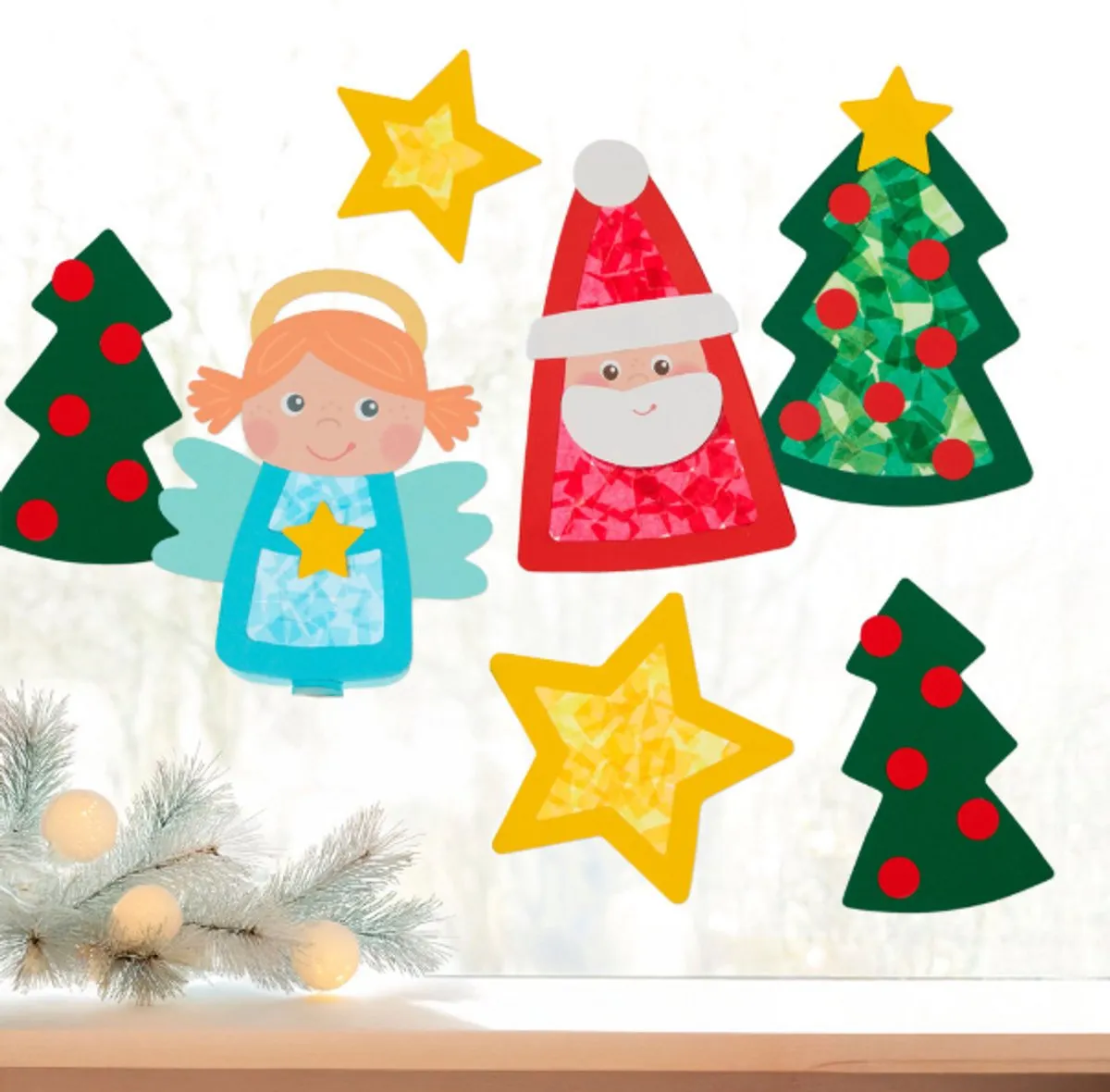 Haba Knutselpakket Eerste Plakset Kerstmotieven - 7 Stuks