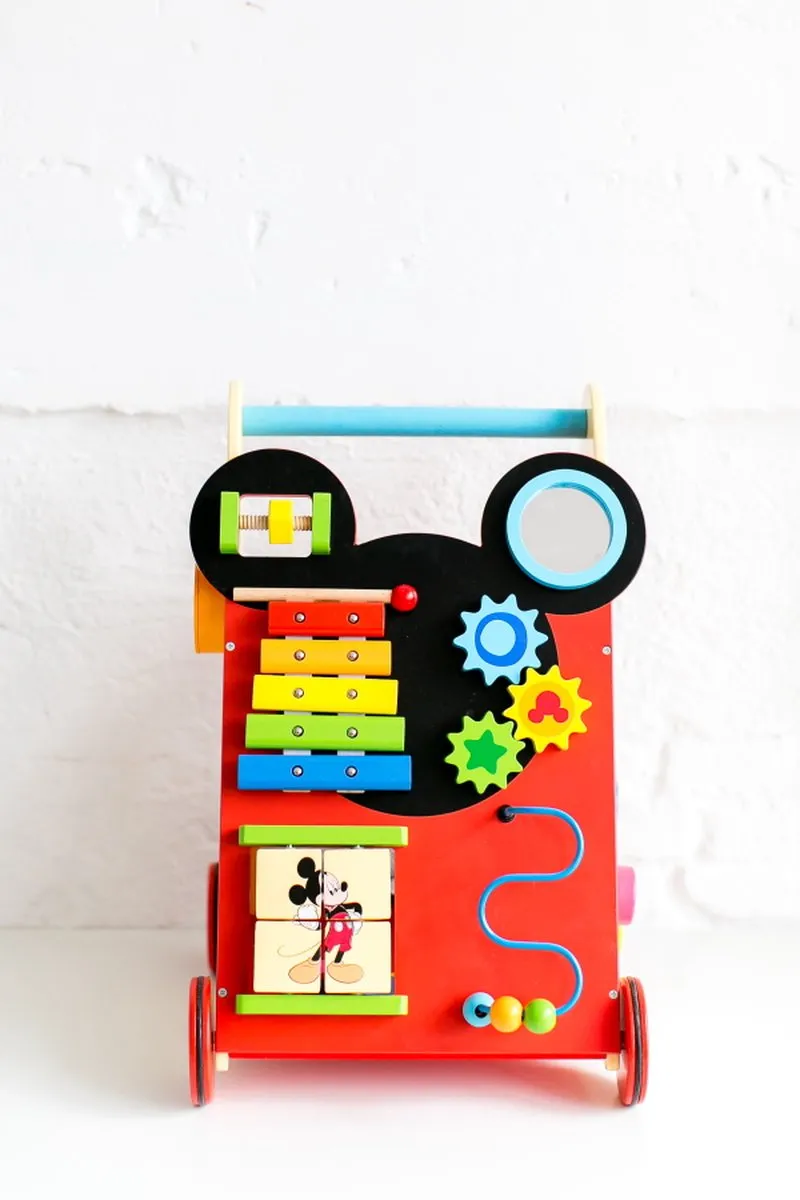Disney Mickey Mouse Houten Activiteitenloopwagen Multicolor