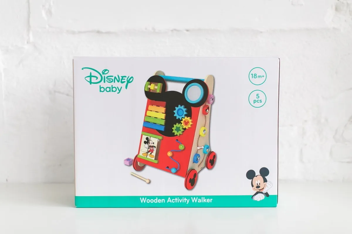 Disney Mickey Mouse Houten Activiteitenloopwagen Multicolor