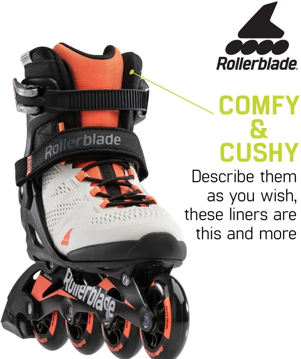 Rollerblade Macroblade 80 Dames Inline Skates - 80mm - Lichtgrijs/Zwart/Orange