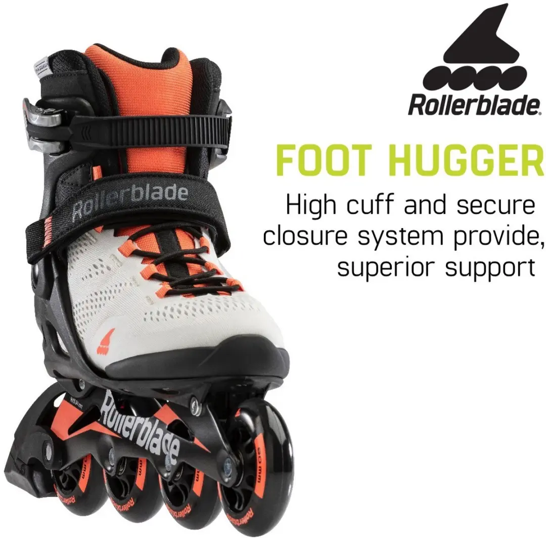 Rollerblade Macroblade 80 Dames Inline Skates - 80mm - Lichtgrijs/Zwart/Orange