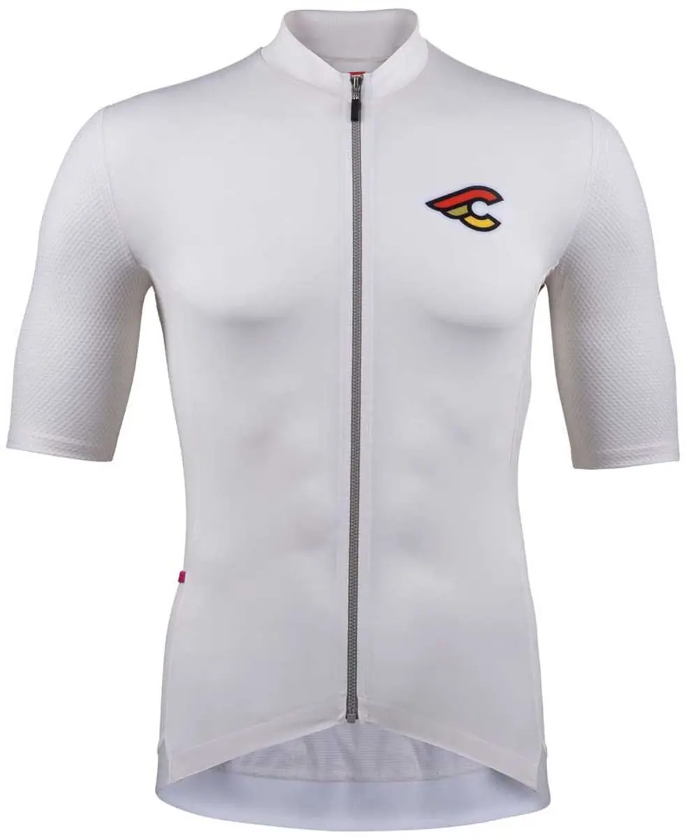 Cinelli Tempo Mesh Korte Mouw Wielertrui Wit S Man