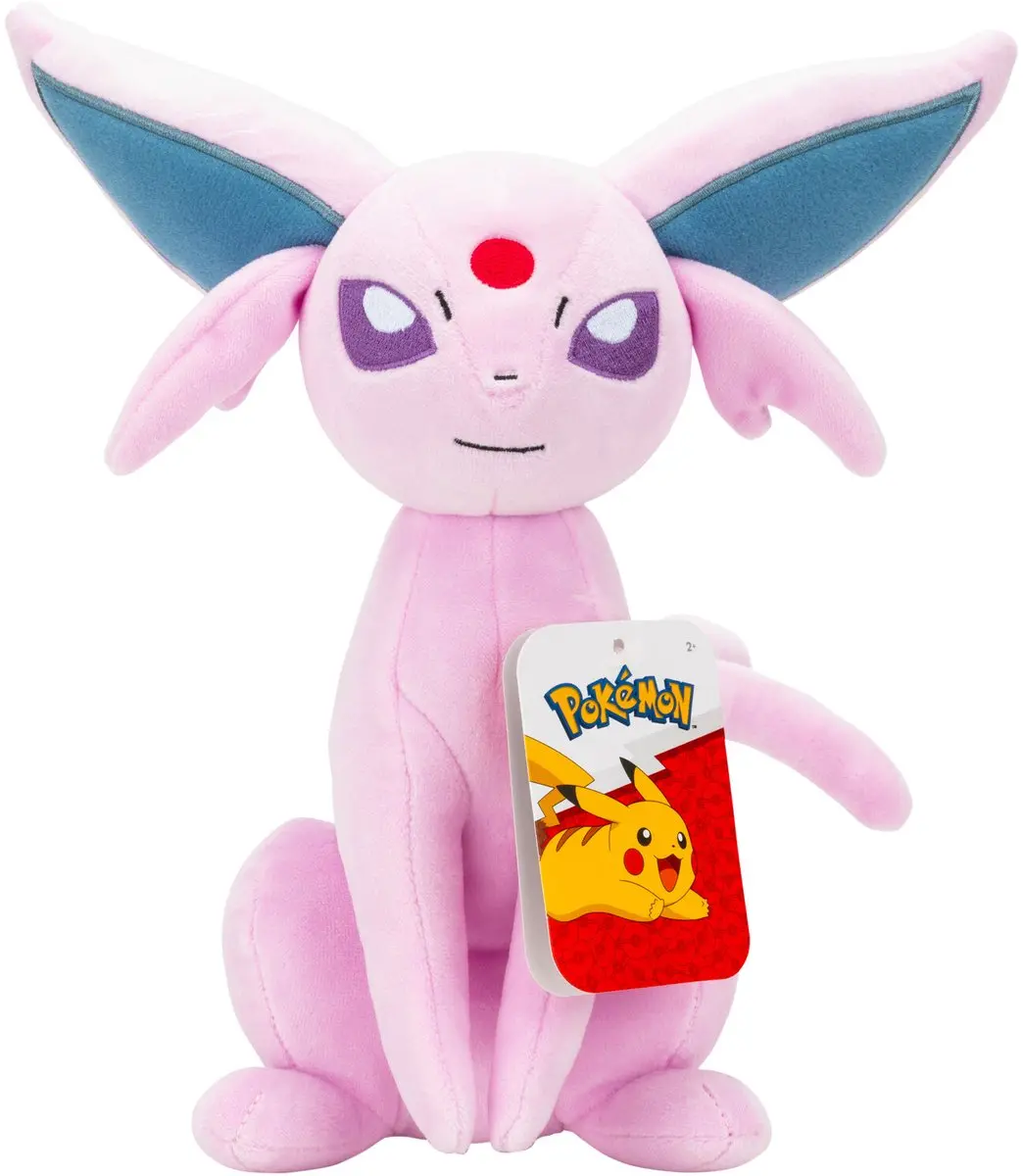 Pokémon Plush Espeon 20cm - Roze/ Groen