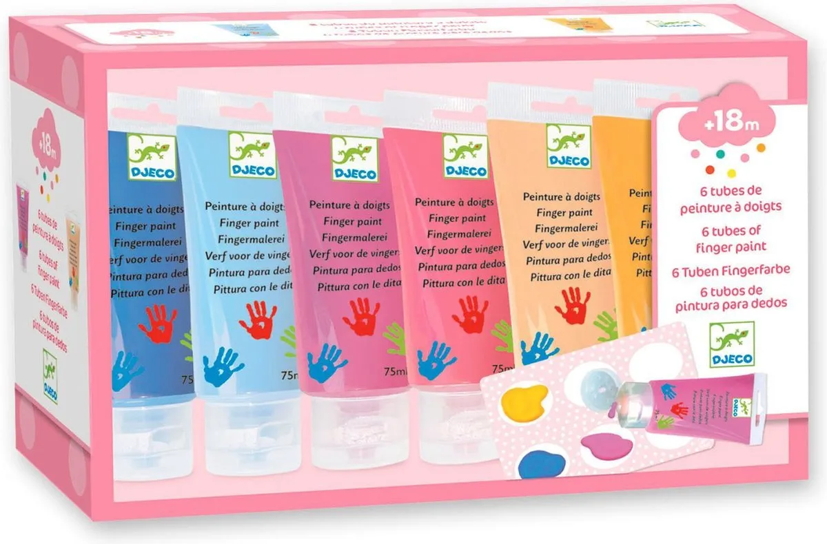 Djeco Sweet Vingerverf 6 Tubes