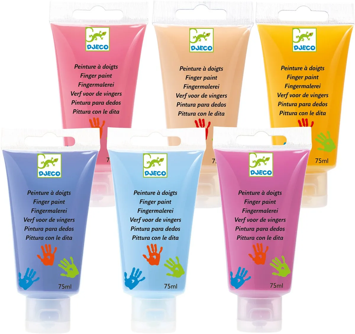 Djeco Sweet Vingerverf 6 Tubes - Multicolor