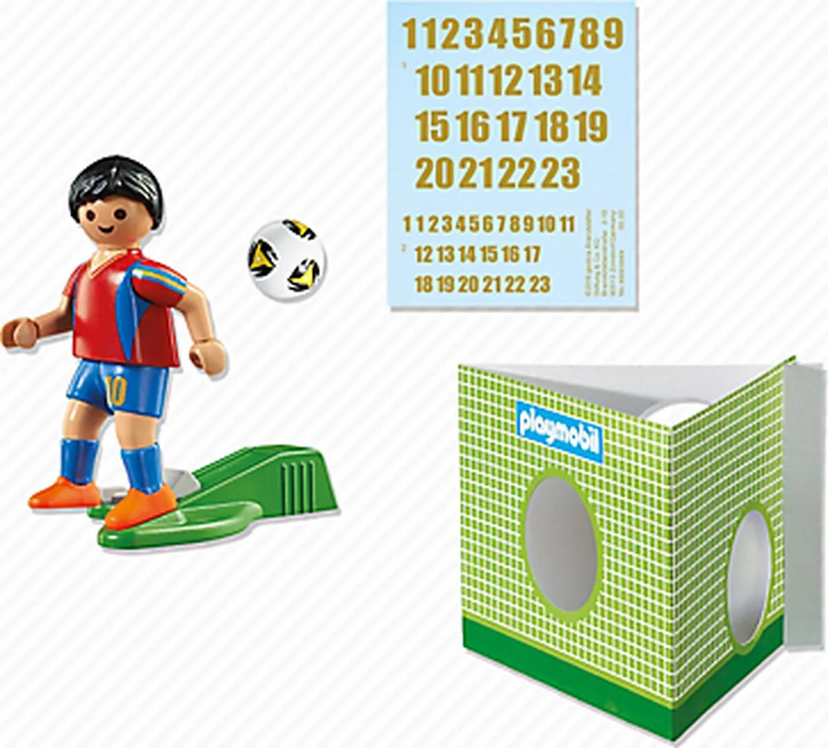 Playmobil Voetbalspeler Spanje 6896 - Rood/Blauw