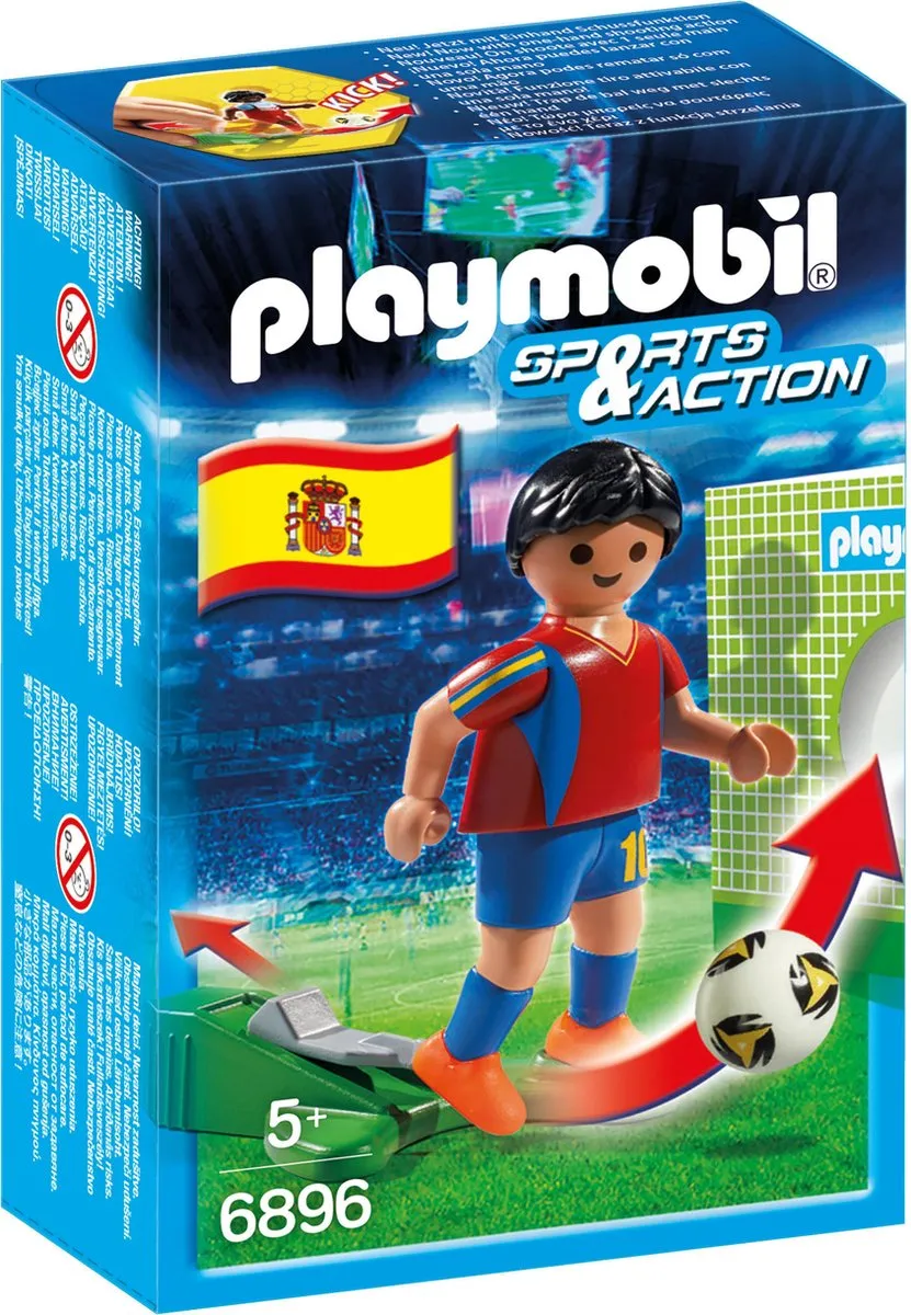 Playmobil Voetbalspeler Spanje 6896 - Rood/Blauw