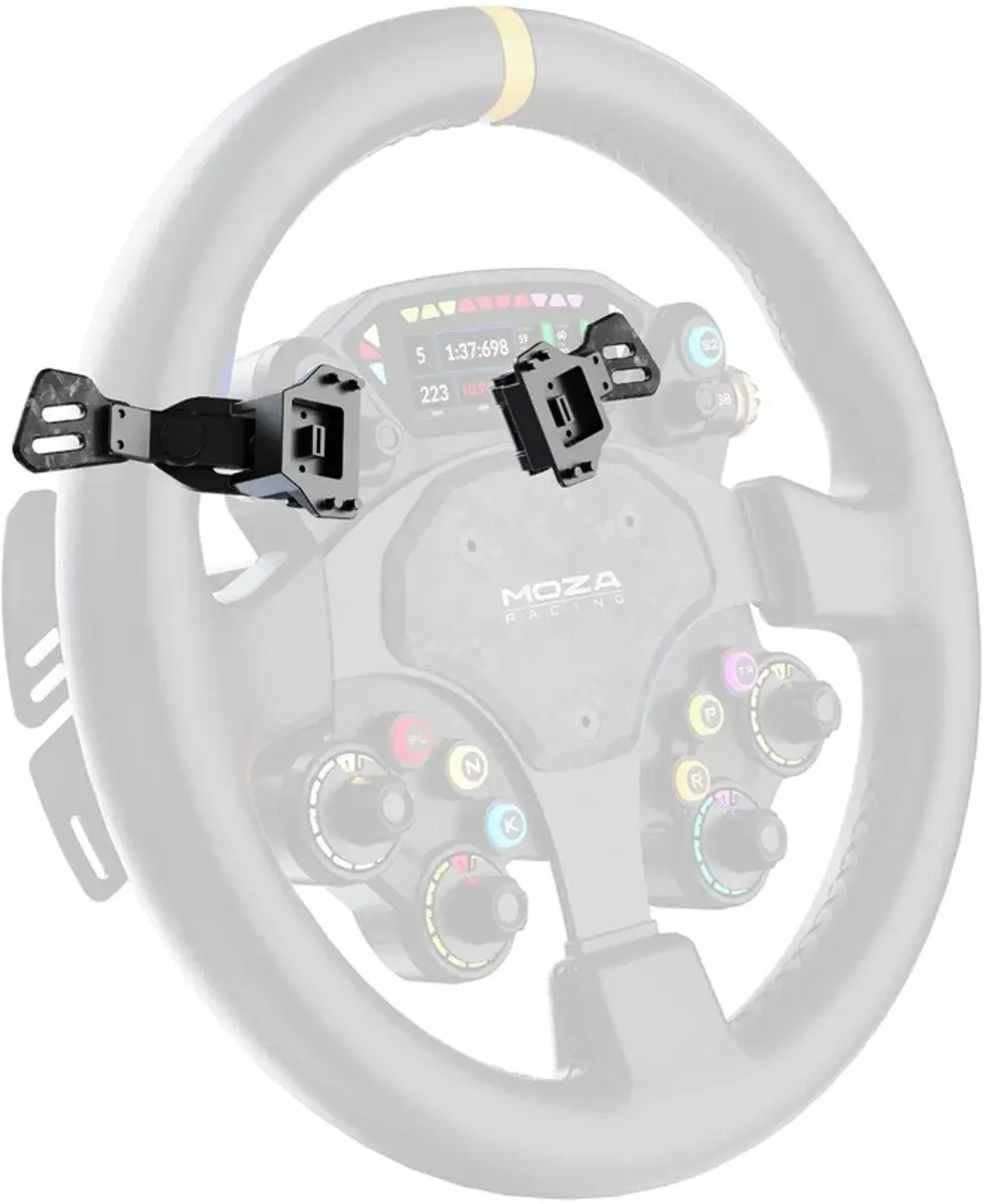 Moza Racing Paddles Add-on Kit CS Pro - 6 Paddles - Carbon/Zwart - afbeelding 3 van 4
