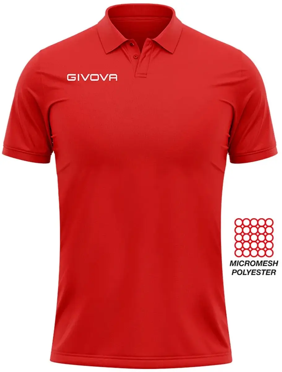 Givova Pocket Poloshirt - Rood - 2XL - afbeelding 2 van 4
