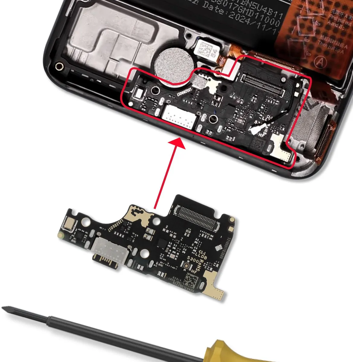 Xiaomi Laadconnector Redmi Note 14 5G - Zwart