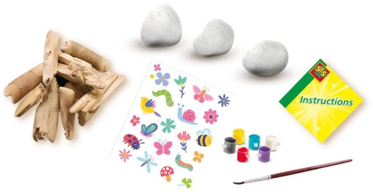 SES Creative Stenen & Drijfhout Decoreren - 8 Stuks