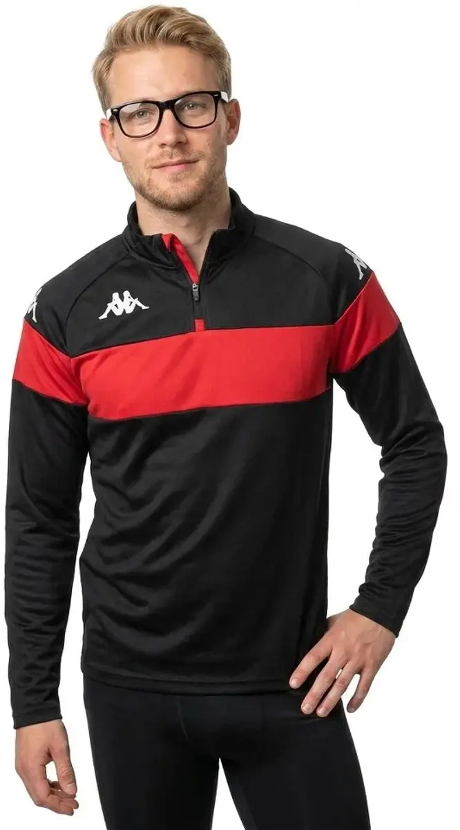 Kappa Dovare Sweatshirt Met Halve Rits Zwart S Man