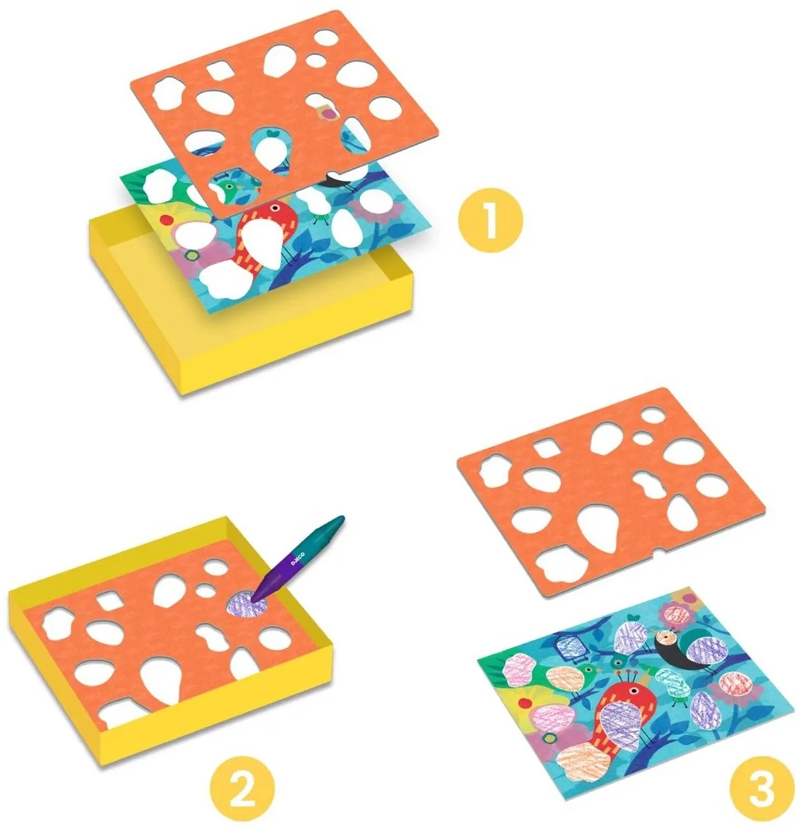 Djeco Birdie & Co Kleurdoos - Multicolor