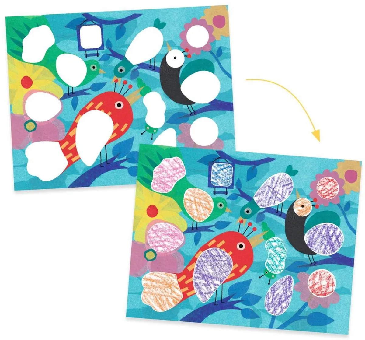 Djeco Birdie & Co Kleurdoos - Multicolor