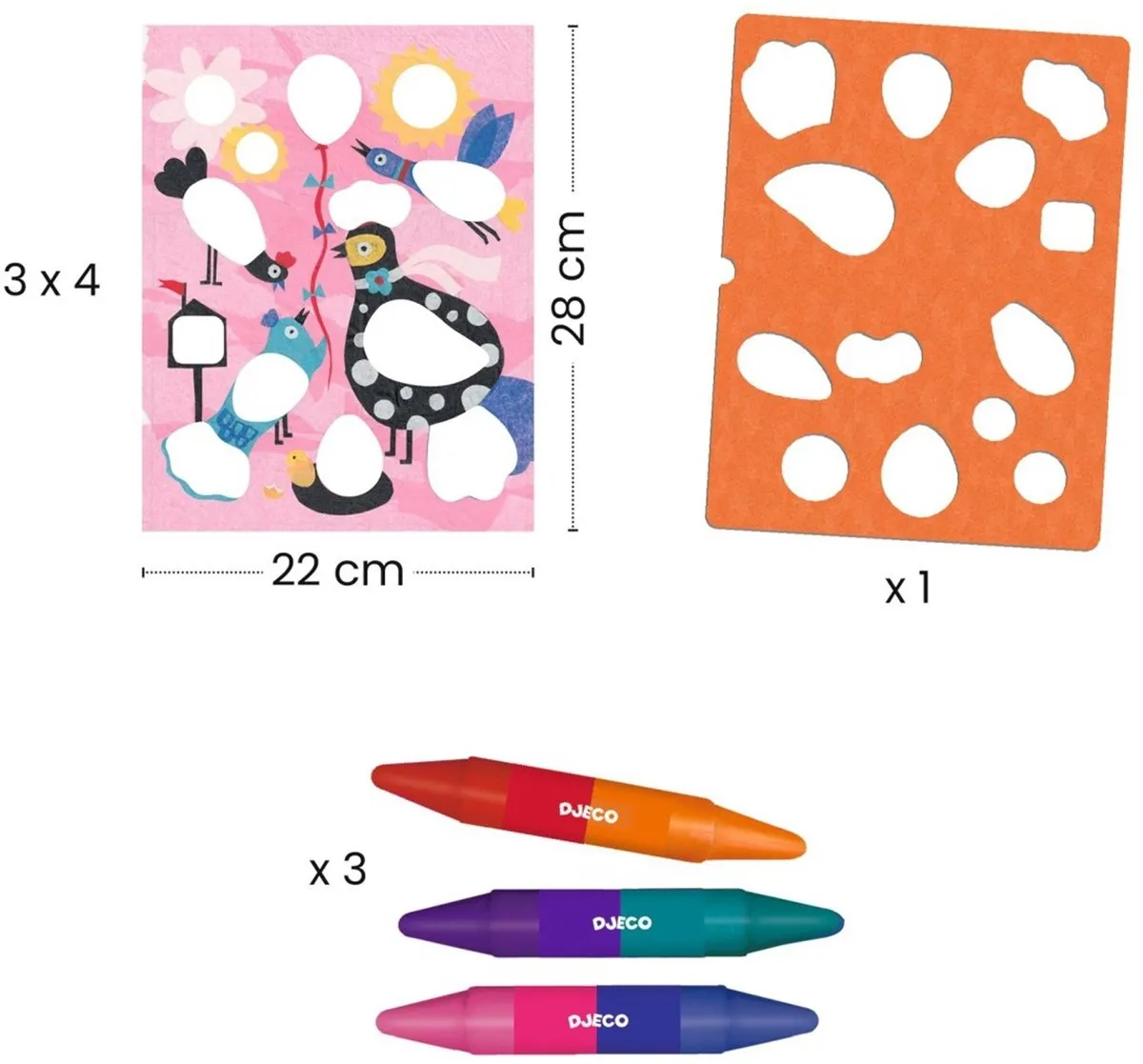 Djeco Birdie & Co Kleurdoos - Multicolor